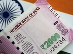 An India Rupee note is seen in this illustration photo&nbsp;