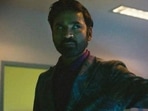 Dhanush in a still from the new The Gray Man clip.&nbsp;