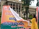The woman was identified as a Bindu Gowda by local reports.&nbsp;