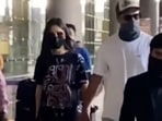 Katrina Kaif and Vicky Kaushal spotted at Mumbai airport on Tuesday. (Yogen Shah) Katrina Kaif and Vicky Kaushal spotted at Mumbai airport on Tuesday. (Yogen Shah)
