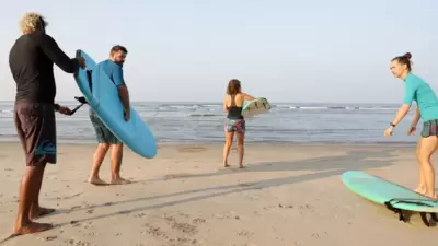 Goa: Known as the 'party destination,' Goa also has a few surfing spots that serve up ideal waves for beginners. The best stretch is from Ashwem to Arambol. (Instagram/@salty_soul_surf_shack) Goa: Known as the 'party destination,' Goa also has a few surfing spots that serve up ideal waves for beginners. The best stretch is from Ashwem to Arambol. (Instagram/@salty_soul_surf_shack)