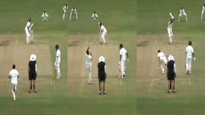 Deepak Chahar returns to action in red-ball match (Screengrab) Deepak Chahar returns to action in red-ball match (Screengrab)