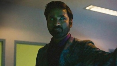 Dhanush in a still from the new The Gray Man clip. Dhanush in a still from the new The Gray Man clip. 
