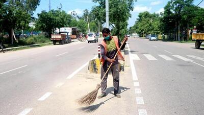 The Mathura Vrindavan municipal corporation on Tuesday reinstated a contractual sanitation worker days after he was sacked for allegedly carrying photos of Prime Minister Narendra Modi and Uttar Pradesh chief minister Yogi Adityanath in a garbage cart. (HT File/Representative use)