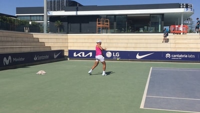 Rafael Nadal back on practice court Rafael Nadal back on practice court