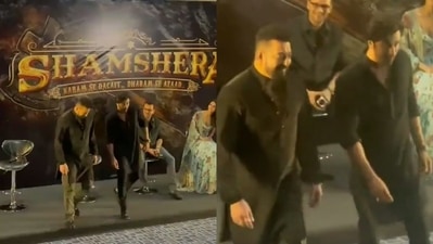 Ranbir Kapoor marveled the famous Sanjay Dutt walk with him. Ranbir Kapoor marveled the famous Sanjay Dutt walk with him.