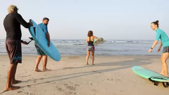 Goa: Known as the 'party destination,' Goa also has a few surfing spots that serve up ideal waves for beginners. The best stretch is from Ashwem to Arambol.(Instagram/@salty_soul_surf_shack)