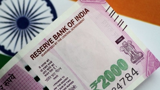 An India Rupee note is seen in this illustration photo&nbsp;
