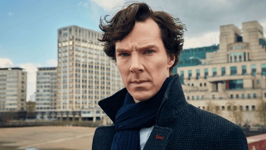 A still from Benedict Cumberbatch's show Sherlock Holmes.