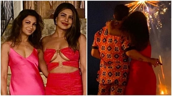 Priyanka Chopra celebrates birthday with Nick Jonas in red cut-out dress that deserves all your attention&nbsp;(Instagram)