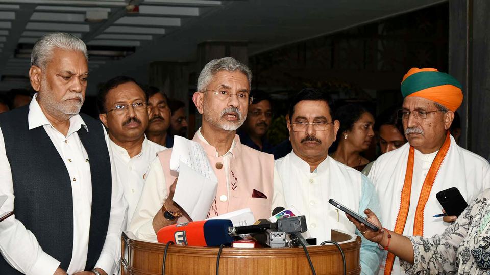 Jaishankar told the MPs that the “big lessons to be drawn” from the situation in Sri Lanka were the need for fiscal prudence and good governance. (ANI Photo) Jaishankar told the MPs that the “big lessons to be drawn” from the situation in Sri Lanka were the need for fiscal prudence and good governance. (ANI Photo)