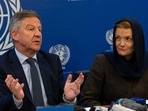 Markus Potzel, acting head of UNAMA, speaks during a press conference in Kabul on Wednesday. Markus Potzel, acting head of UNAMA, speaks during a press conference in Kabul on Wednesday. 