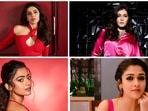 (clockwise from top) Samantha Ruth Prabhu, Raashii Khanna, Nayanthara, Rashmika Mandanna. (clockwise from top) Samantha Ruth Prabhu, Raashii Khanna, Nayanthara, Rashmika Mandanna.