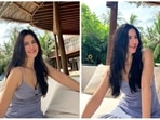 Katrina Kaif has constantly been treating her Instagram family of more than 65.8 million with beautiful pictures from her Maldives vacation with her husband Vicky Kaushal. The actor recently left fans mesmerised with her recent photos in a checkered dress.