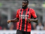 Tiemoue Bakayoko in action for AC Milan.