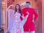 Aishwarya Rai and Abhishek Bachchan in Udaipur, 2018.&nbsp;