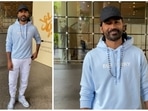 Dhanush was spotted at the Mumbai airport arrivals on Wednesday. He will be joining filmmaker Joe Russo at the Indian premiere of his Hollywood debut, The Gray Man. He plays the role of an assassin in the film. (Varinder Chawla)
