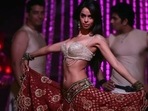 Mallika Sherawat in a still from Jalebi Bai song. Mallika Sherawat in a still from Jalebi Bai song.