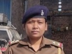 Jharkhand woman police officer run over by van (Credit: ANI)