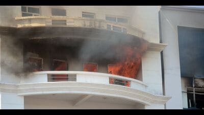 The UP AG office building where a major fire had broken out recently. (HT File) The UP AG office building where a major fire had broken out recently. (HT File)