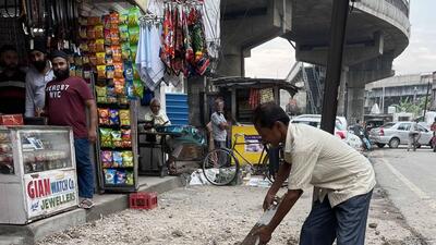 The rubble following the collapse of MC building in Ludhiana. (HT PHOTO) The rubble following the collapse of MC building in Ludhiana. (HT PHOTO)
