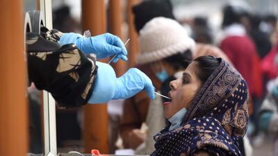 Masks were reintroduced in five Jammu and Kashmir districts amid the latest Covid surge. (HT File) Masks were reintroduced in five Jammu and Kashmir districts amid the latest Covid surge. (HT File)