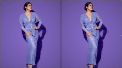 Raveena further accessorised her look for the day in silver ear cuffs and rings from the houses of Karishma Joolry and Mozaati. (Instagram/@officialraveenatandon)