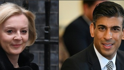 Liz Truss and Rishi Sunak, the final contenders in the race to lead the ruling Conservative Party and the nation, have sharply divergent views on how to handle the economy and public finances. (AFP)