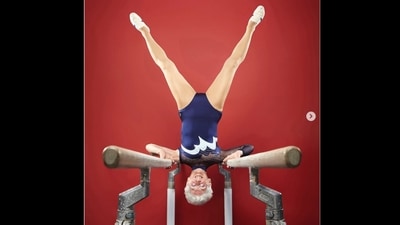 Johanna Quaas from Germany was awarded with the record for oldest gymnast by the Guinness World Records. (guinnessworldrecords/Instagram) Johanna Quaas from Germany was awarded with the record for oldest gymnast by the Guinness World Records. (guinnessworldrecords/Instagram)