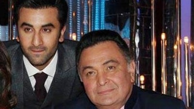 Rishi Kapoor and Ranbir Kapoor pose together in this throwback picture. Rishi Kapoor and Ranbir Kapoor pose together in this throwback picture.