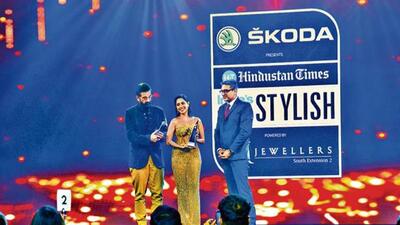 (L-R) Jaaved Jaaferi, Nushrratt Bharuccha and Tarun Jha, Head of Marketing – ŠKODA Auto India