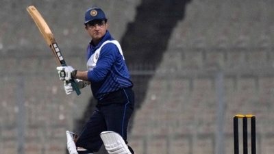 Sourav Ganguly during an exhibition match last December.&nbsp; (CAB)