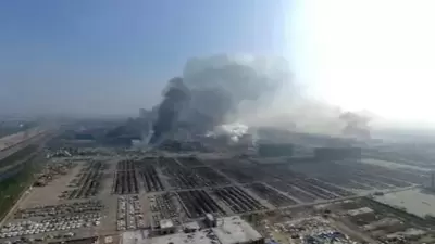 Tianjin gas explosion in north China (AP)