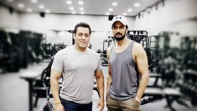 Kichcha Sudeep and Salman Khan starred in 2019 film Dabangg 3. Kichcha Sudeep and Salman Khan starred in 2019 film Dabangg 3.