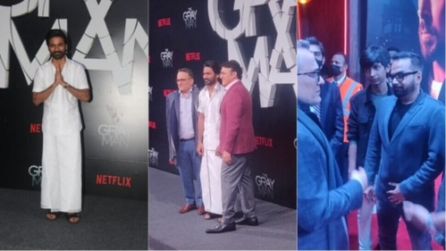 Dhanush was dressed in ethnic wear. Dhanush was dressed in ethnic wear.