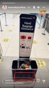 Kareena had shared a photo of Jeh inside a basket at the airport.