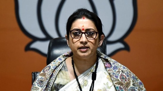 Union minister Smriti Irani &nbsp;(ANI PHOTO.)