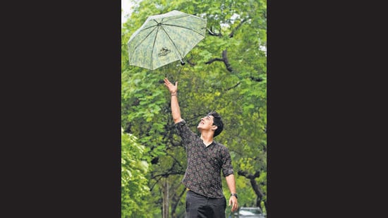 The actor, Gagan Arora says walks during and after rains in this city are beautiful. (Photo: Gokul VS/HT)