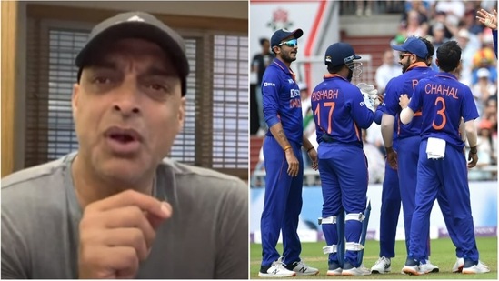 Shoaib Akhtar; Team India players in action(YouTube/PTI)