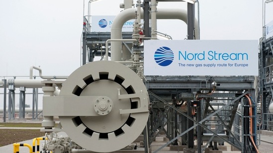 The gas pipeline prior to an inaugural ceremony for the first of Nord Stream's twin 1,224 kilometre gas pipelines through the Baltic Sea, in Lubmin, northeastern Germany.&nbsp;(AFP)