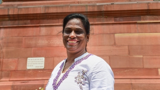 New Delhi: Nominated Rajya Sabha MP PT Usha at Parliament House during the ongoing Monsoon Session, in New Delhi, (PTI Photo/Kamal Kishore)