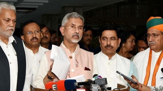 Jaishankar told the MPs that the “big lessons to be drawn” from the situation in Sri Lanka were the need for fiscal prudence and good governance.(ANI Photo)