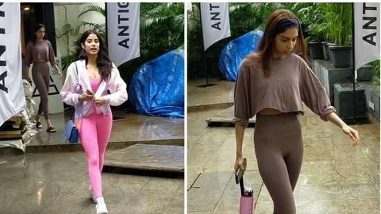 Janhvi Kapoor and sister Khushi Kapoor were spotted at a gym on Wednesday. While Janhvi will now be seen in her next, titled Good Luck Jerry, Khushi has wrapped up the shoot of her Bollywood debut, The Archies. She plays the role of Betty Cooper in the Zoya Akhtar directorial. (Varinder Chawla)