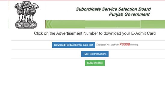 PSSSB Clerk typing test admit card released at sssb.punjab.gov.in, link here