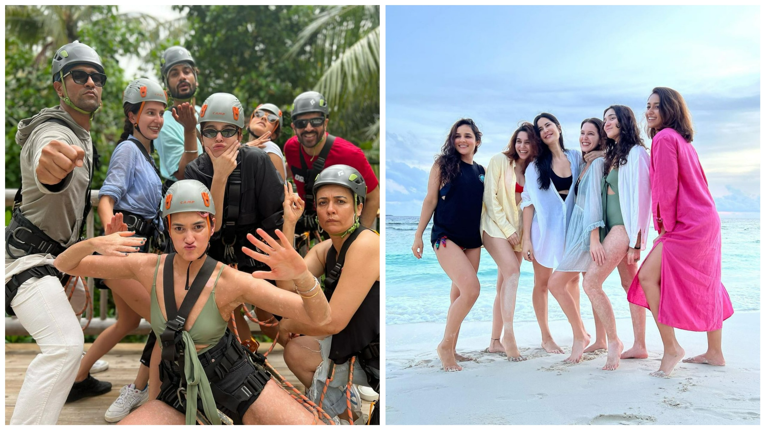 Sharvari Wagh with Vicky Kaushal, Katrina Kaif, Ileana D'Cruz and others.&nbsp;