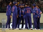 Indian cricketers celebrate