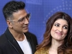 Akshay Kumar and Twinkle Khanna discuss her write-ups before she publishes them. Akshay Kumar and Twinkle Khanna discuss her write-ups before she publishes them.