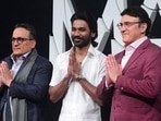 American movie directors and producers Joe Russo and his brother Anthony Russo with Dhanush (centre) at the screening of The Gray Man in Mumbai. (AFP)(AFP) American movie directors and producers Joe Russo and his brother Anthony Russo with Dhanush (centre) at the screening of The Gray Man in Mumbai. (AFP)(AFP)