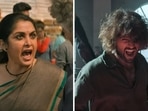 Ramya Krishnan and Vijay Deverakonda in stills from Liger trailer.&nbsp;