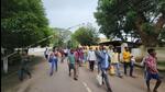 Tribals walk out of the Jagdalpur Central Jail. (HT Photo) Tribals walk out of the Jagdalpur Central Jail. (HT Photo)